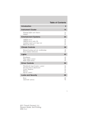 2011 Ford Transit Connect Owners Manual
